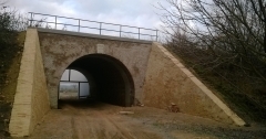 Conservation of brick vault railway bridge (Villány, 2014)